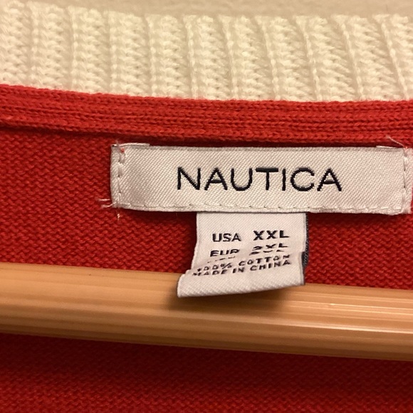 Nautical Ladies Red & White Striped Sweater XXL - Picture 2 of 10